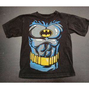 Batman Logo Boys X-Small 4/5 Black Graphic T-Shirt XS Short Sleeve DC Comics
